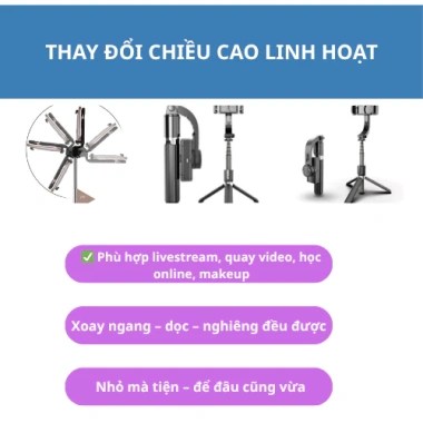 Gậy selfie bluetooth 3 chân đa năng 70cm gấp gọn - Tripod tiện lợi giảm 20%