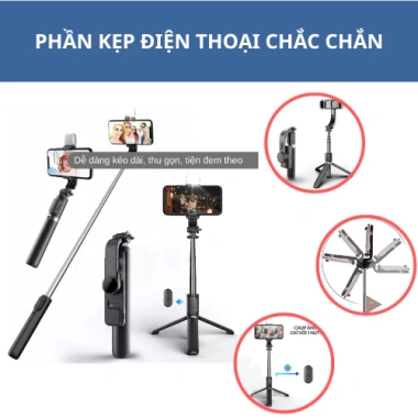 Gậy selfie bluetooth 3 chân đa năng 70cm gấp gọn - Tripod tiện lợi giảm 20% 3 Gậy selfie bluetooth 3 chân đa năng 70cm gấp gọn - Tripod tiện lợi giảm 20% 3