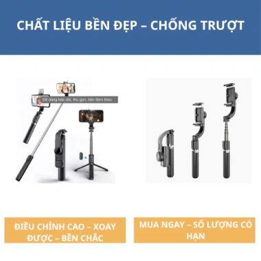 Gậy selfie bluetooth 3 chân đa năng 70cm gấp gọn - Tripod tiện lợi giảm 20% 4 Gậy selfie bluetooth 3 chân đa năng 70cm gấp gọn - Tripod tiện lợi giảm 20% 4