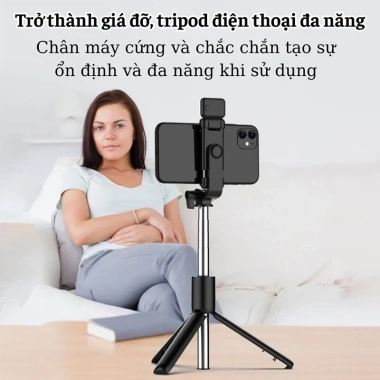 Gậy selfie Bluetooth R1S xoay 360 độ, điều khiển từ xa, đèn LED trợ sáng - 47.000đ 3