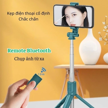 Gậy selfie Bluetooth R1S xoay 360 độ, điều khiển từ xa, đèn LED trợ sáng - 47.000đ 7