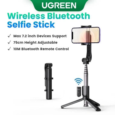 Gậy selfie Bluetooth UGREEN 750mm 10m - Tương thích iOS Android, Giá chỉ 329.000₫