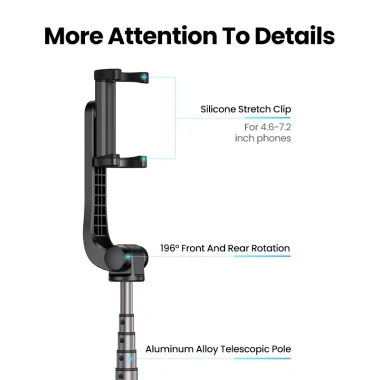 Gậy selfie Bluetooth UGREEN 750mm 10m - Tương thích iOS Android, Giá chỉ 329.000₫