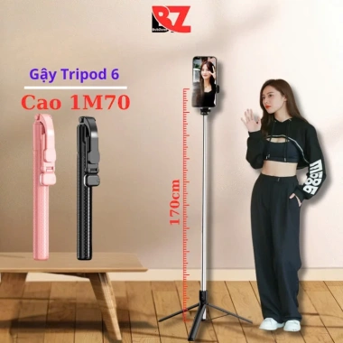 Gậy Selfie Bubzone.office 3 chân PLUS 1.75m - Điều khiển từ xa, đèn trợ sáng, tripod livestream, quay video - Giá chỉ 109k