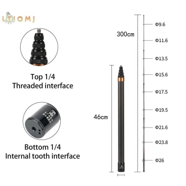Gậy Selfie Carbon vô hình mở rộng, điều chỉnh cho Insta360 Hot - Giá ưu đãi 234k 3 Gậy Selfie Carbon vô hình mở rộng, điều chỉnh cho Insta360 Hot - Giá ưu đãi 234k 3