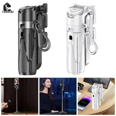 Gậy Selfie Di Động Gập Nhỏ Hợp Kim Nhôm, Sạc Lại, Kèm Giá Đỡ - Giá 286k