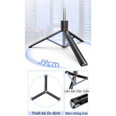Gậy selfie F16 remote, chân tripod, kẹp điện thoại quay video giá chỉ 145.000₫