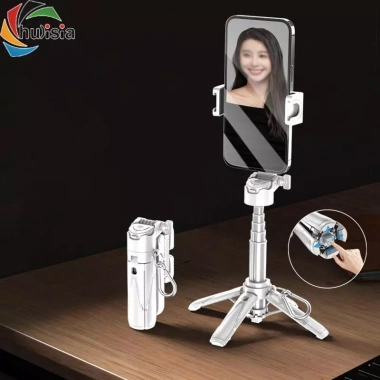 Gậy Selfie Hợp Kim Nhôm Sạc Lại - Giá Đỡ Điện Thoại Mở Rộng, Ghi Video Du Lịch Vlog, Giá 308.000₫ 6