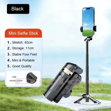 Gậy Selfie Mini 3 trong 1 Bluetooth điều chỉnh mở rộng, chân tháo rời, chỉ 125k 10