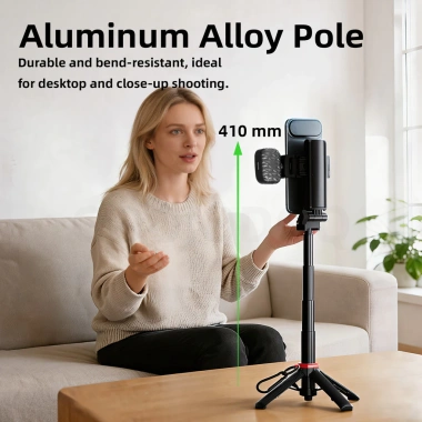 Gậy selfie mini GOOJODOQ góc điều chỉnh, Bluetooth điều khiển từ xa, độ dài 130-410mm, siêu chắc, chỉ 229.000₫ 6