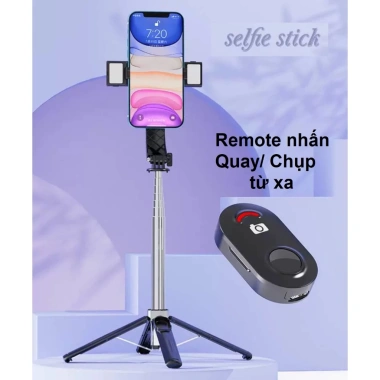 Gậy Selfie Mini P06 104cm Đèn LED Remote 4 Chân Đỡ Nhỏ Gọn Chắc Chắn 161.720₫