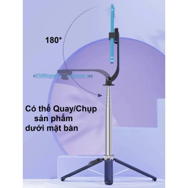Gậy Selfie Mini P06 104cm Đèn LED Remote 4 Chân Đỡ Nhỏ Gọn Chắc Chắn 161.720₫