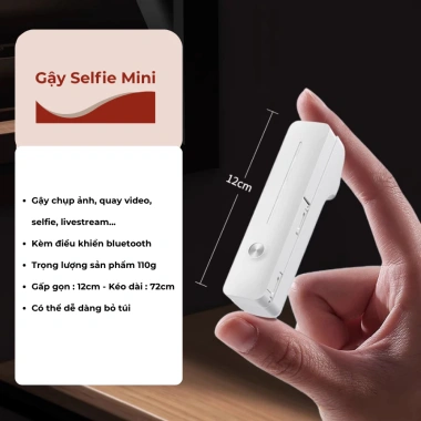 Gậy Selfie Mini T2 Bluetooth 3in1 - Đèn Trợ Sáng, Gập Nhỏ Gọn, Giá chỉ 99.000₫ 6
