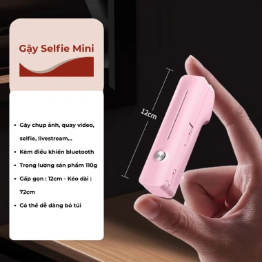 Gậy Selfie Mini T2 Bluetooth 3in1 - Đèn Trợ Sáng, Gập Nhỏ Gọn, Giá chỉ 99.000₫ 10