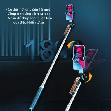 Gậy Selfie P180/P185 cầm tay quay video xoay 360 độ - Giá chỉ 212.000đ