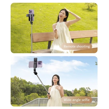 Gậy Selfie R1-L kèm Remote và Tripod 3 chân, giá đỡ điện thoại, đèn LED trợ sáng - 82.000₫