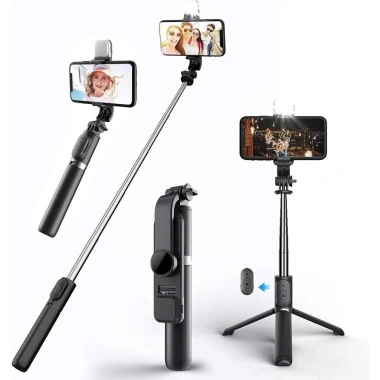 Gậy Selfie R1S 3 Chân 10m Bluetooth Đèn LED Livestream - Điều Khiển Từ Xa, Giá 72.500₫ 2