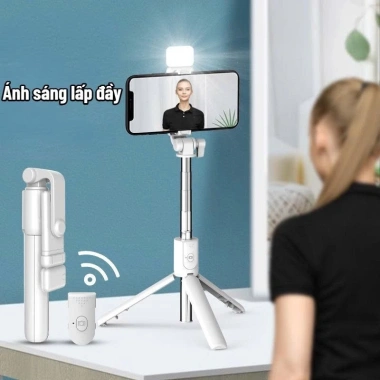 Gậy Selfie R1S 3 Chân 10m Bluetooth Đèn LED Livestream - Điều Khiển Từ Xa, Giá 72.500₫ 7