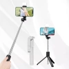 Gậy selfie rút gọn Bluetooth tích hợp nút bấm, đèn trợ sáng - Giảm giá 38.000 VND