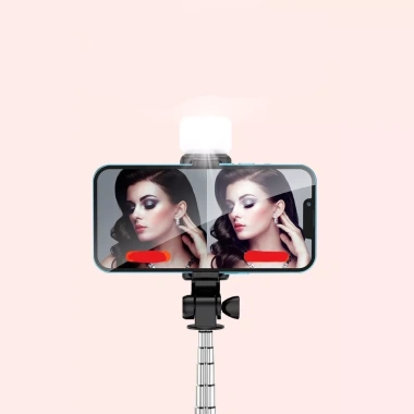 Gậy selfie rút gọn Bluetooth tích hợp nút bấm, đèn trợ sáng - Giảm giá 38.000 VND 3
