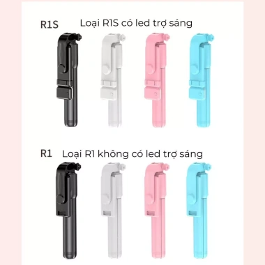 Gậy selfie rút gọn Bluetooth tích hợp nút bấm, đèn trợ sáng - Giảm giá 38.000 VND 8