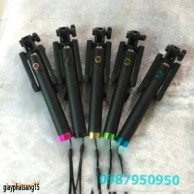 Gậy Selfie Si Đen 3.5mm - Nút Nhấn Chụp Ảnh, Quay Phim, Thon Thả Vững, Giá 29.000₫