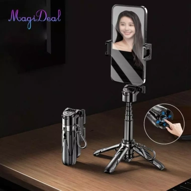 Gậy Selfie Thu Gọn Nhôm Siêu Nhẹ, Sạc Lại, Đựng Đáy Đệm, Giá Đỡ Điện Thoại Du Lịch - 295.900 VND
