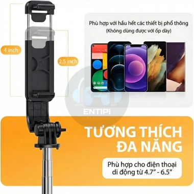 Gậy Selfie Tripod 3 chân Bluetooth 70cm nhựa ABS và inox, remote điều khiển 8 Gậy Selfie Tripod 3 chân Bluetooth 70cm nhựa ABS và inox, remote điều khiển 8