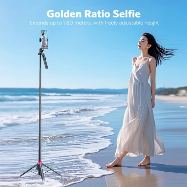 Gậy Selfie Tripod 4 Chân 1.6m MeeGoo Chụp xa Bluetooth, Livestream, Giá 224.420₫ 9