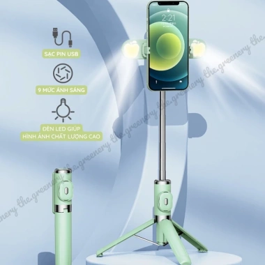 Gậy Selfie Tripod Đa Năng Bluetooth Remote, Chân Đế Hợp Kim Kẽm Bền, Giá 265k