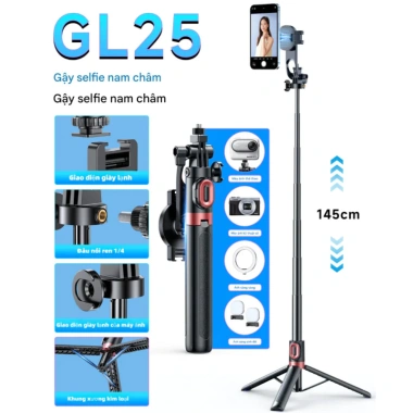 Gậy Selfie Từ Tính Đa Chức Năng Bluetooth - Vlog và Phát Sóng Trực Tiếp, Giảm Giá 16%