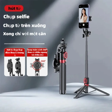 Gậy Selfie Từ Tính Đa Chức Năng Bluetooth - Vlog và Phát Sóng Trực Tiếp, Giảm Giá 16%