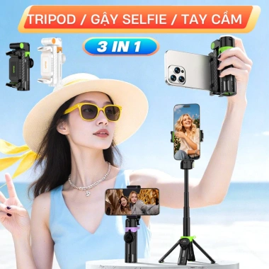 Gậy selfie YF01 3 trong 1 Bluetooth, tripod quay video xoay 360 độ, chỉ 125.000₫ 2