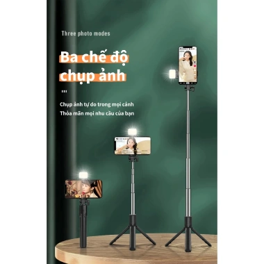Gậy tự sướng Bluetooth không dây cầm tay, đèn sáng và chân máy - Chụp ảnh ngoài trời giá 119.000 9