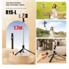 Gậy tự sướng Bluetooth R1S-L 1.7m Đèn tripod 3 chân gọn 29cm Giá ưu đãi 140k 2