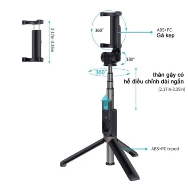 Gậy tự sướng Bluetooth Tripod L01 - Chụp ảnh, quay video chất nét, giá 123.000đ giảm mạnh 2
