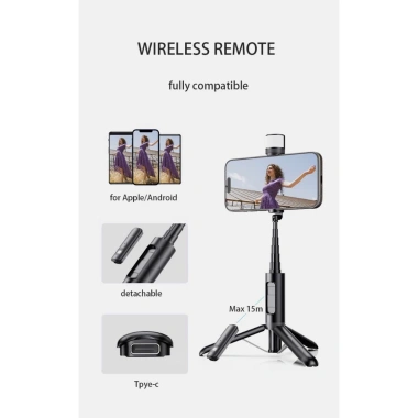 Gậy tự sướng M08S 3 chân gấp gọn 23-80cm remote và đèn trợ sáng, giá 139.000₫ 5 Gậy tự sướng M08S 3 chân gấp gọn 23-80cm remote và đèn trợ sáng, giá 139.000₫ 5