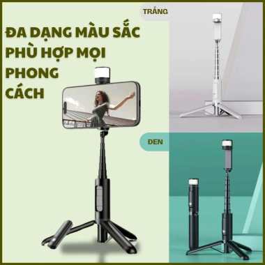 Gậy Tự Sướng M08S HULAKO Bluetooth Tripod 80cm Gấp Gọn Đèn Trợ Sáng Cao Cấp