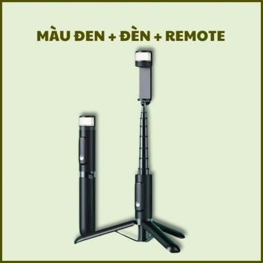 Gậy Tự Sướng M08S HULAKO Bluetooth Tripod 80cm Gấp Gọn Đèn Trợ Sáng Cao Cấp
