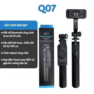 Gậy Tự Sướng Q07 1m Bluetooth: Chụp Ảnh Từ Xa, Giá Ưu Đãi 85.000 VND