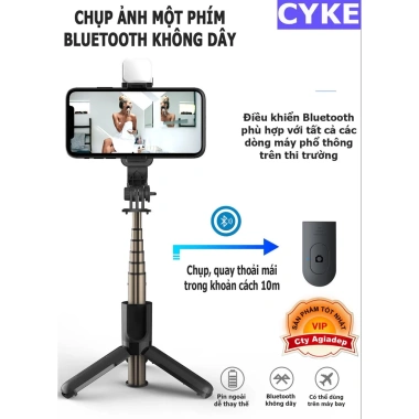 Gậy Tự Sướng Selfie Tripod CYKE - Nút Chụp Bluetooth Không Dây, Dễ Live Stream, Giá 295.000₫ 8