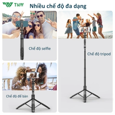 Gậy tự sướng TNW L16 Bluetooth 3 chân 1.6m - Tripod quay video livestream giá chỉ 298.800đ 9