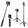 Gậy tự sướng VRIG TP-08 chân máy mở rộng - Tương thích Insta360 X3, GoPro, DJI Osmo Action - Đen