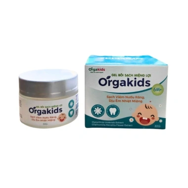 Gel bôi sạch miệng lợi cao cấp Orgakids cho bé - giảm viêm nướu, hạ nhiệt miệng, 30g giá ưu đãi 90k 3