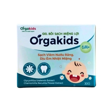 Gel bôi sạch miệng lợi cao cấp Orgakids cho bé - giảm viêm nướu, hạ nhiệt miệng, 30g giá ưu đãi 90k 5