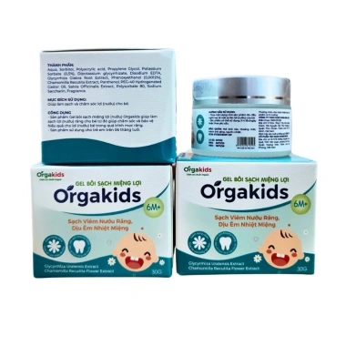 Gel bôi sạch miệng lợi cao cấp Orgakids cho bé - giảm viêm nướu, hạ nhiệt miệng, 30g giá ưu đãi 90k 6