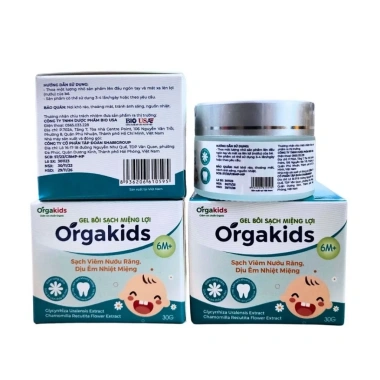 Gel bôi sạch miệng lợi cao cấp Orgakids cho bé - giảm viêm nướu, hạ nhiệt miệng, 30g giá ưu đãi 90k 7