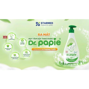Gel Bọt tắm gội thảo dược Dr.Papie 300ml - Dành cho bé trên 6 tháng, an toàn, dưỡng ẩm, giá chỉ 180.000đ 7 Gel Bọt tắm gội thảo dược Dr.Papie 300ml - Dành cho bé trên 6 tháng, an toàn, dưỡng ẩm, giá chỉ 180.000đ 7