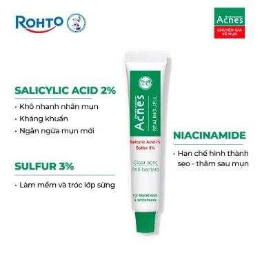 Gel chấm mụn đầu trắng và đầu đen Acnes Sealing Jell 18g Giá chỉ 64.000đ