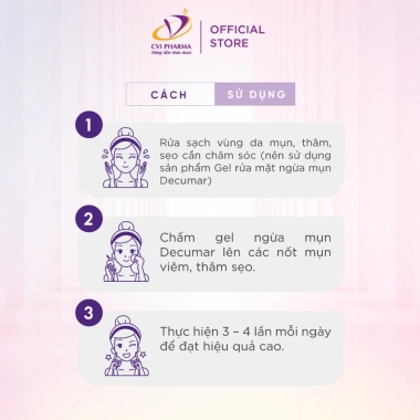 Gel chấm mụn Decumar Advanced 20gr - Ngọc nghệ vàng, mờ thâm sẹo, kiểm soát bã nhờn, tái tạo da 5